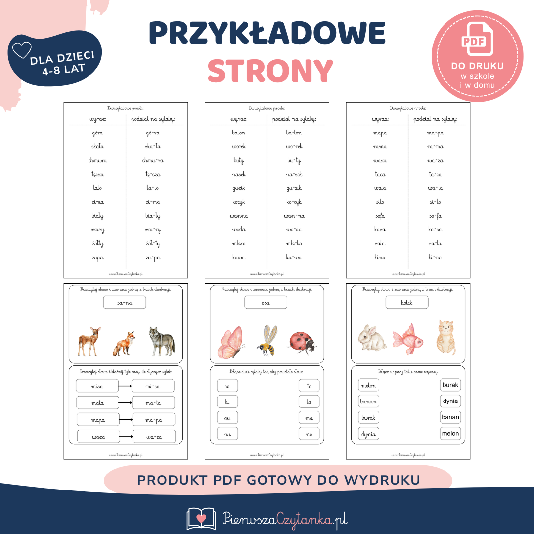 120 słów dwusylabowych – przykładowa strona 4