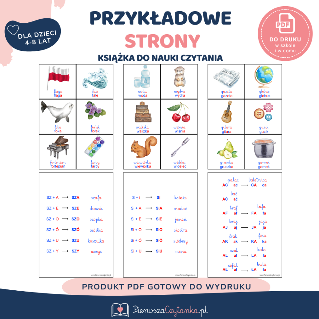 Program nauki czytania – książka + zeszyt ćwiczeń — podgląd 8