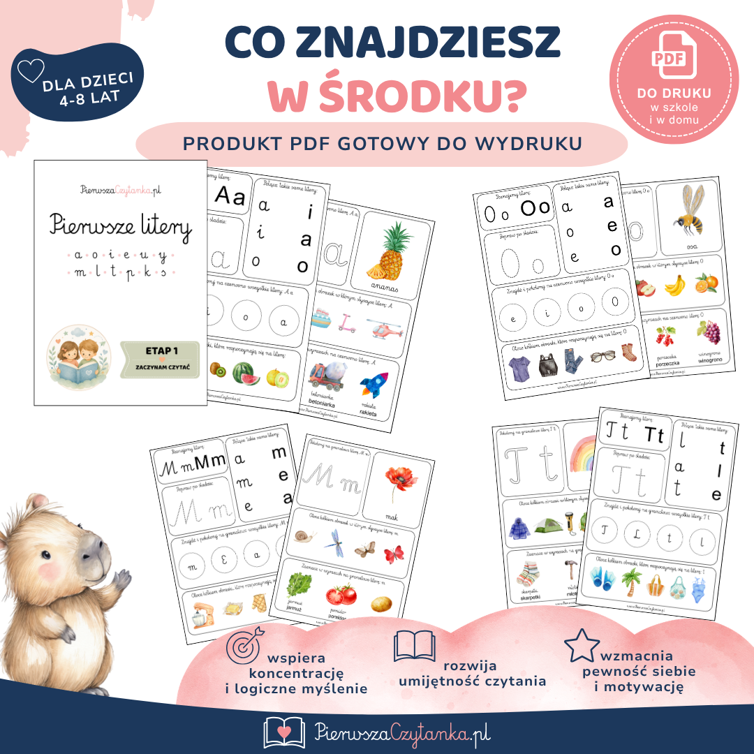 Pierwsze litery – przykładowa strona 1