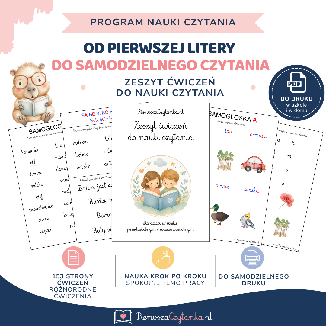 Zeszyt ćwiczeń do nauki czytania